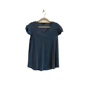 Adrianna Papell Short Flutter Sleeve Top Size S Excellent Condition